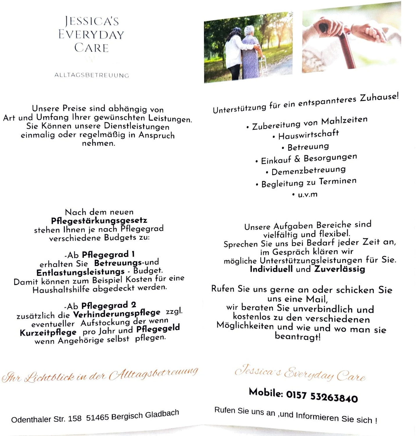 Jessica´s Everyday Care Alltagsbetreuung